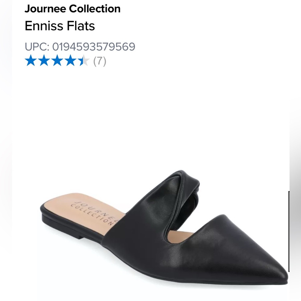 Journee Collection Black Ennis Mules